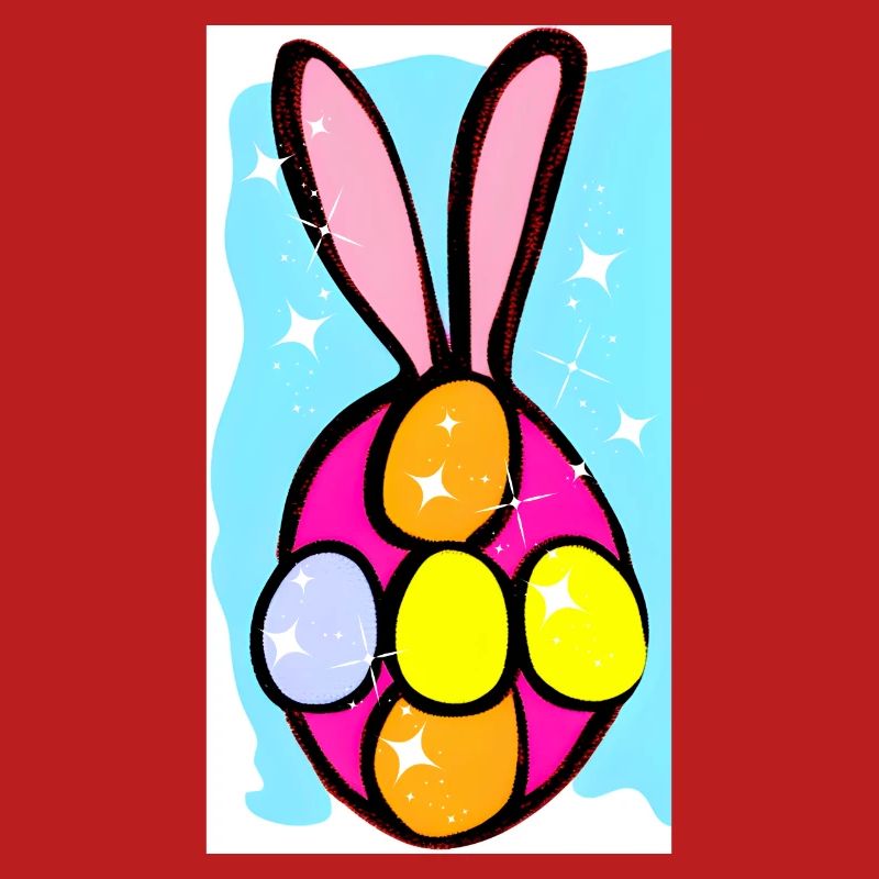 Bunte Osterhasen-Eier Illustration