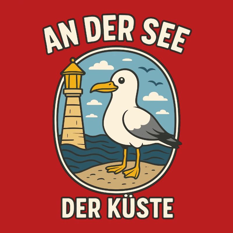 Seemöwe am Küstenleuchtturm