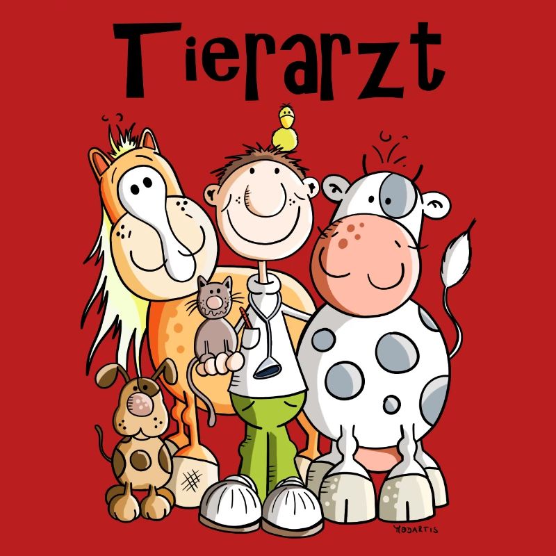 Fröhlicher Tierarzt
