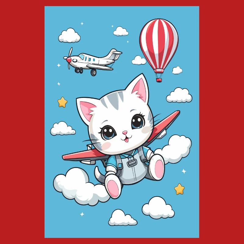 Süße Fliegende Katze