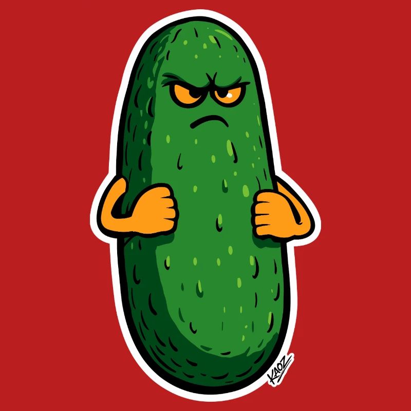 Grumpy Pickle Mascot