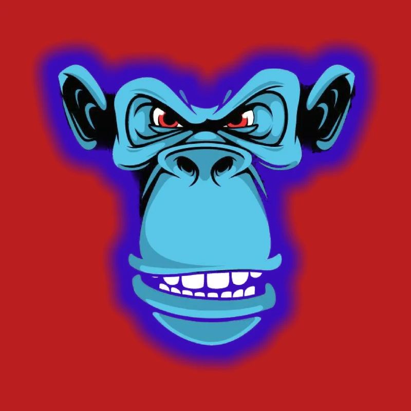 Blauer Affe