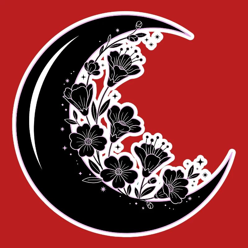 Blumen Mondphase Illustration