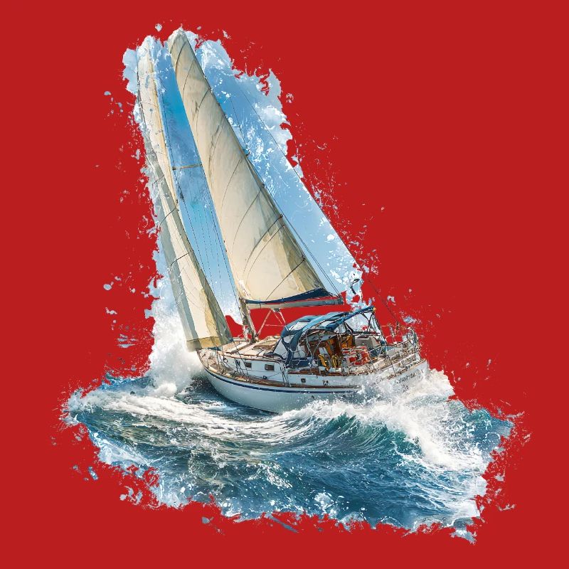 Segelboot im Wellenrauschen