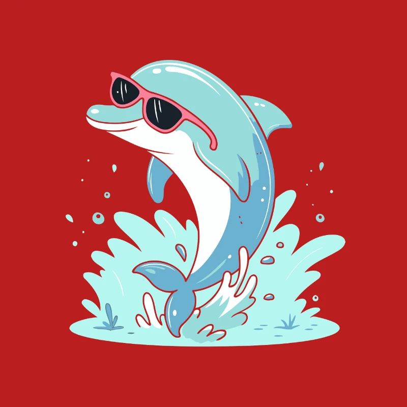 Delfin-Sommer-Pinkbrille