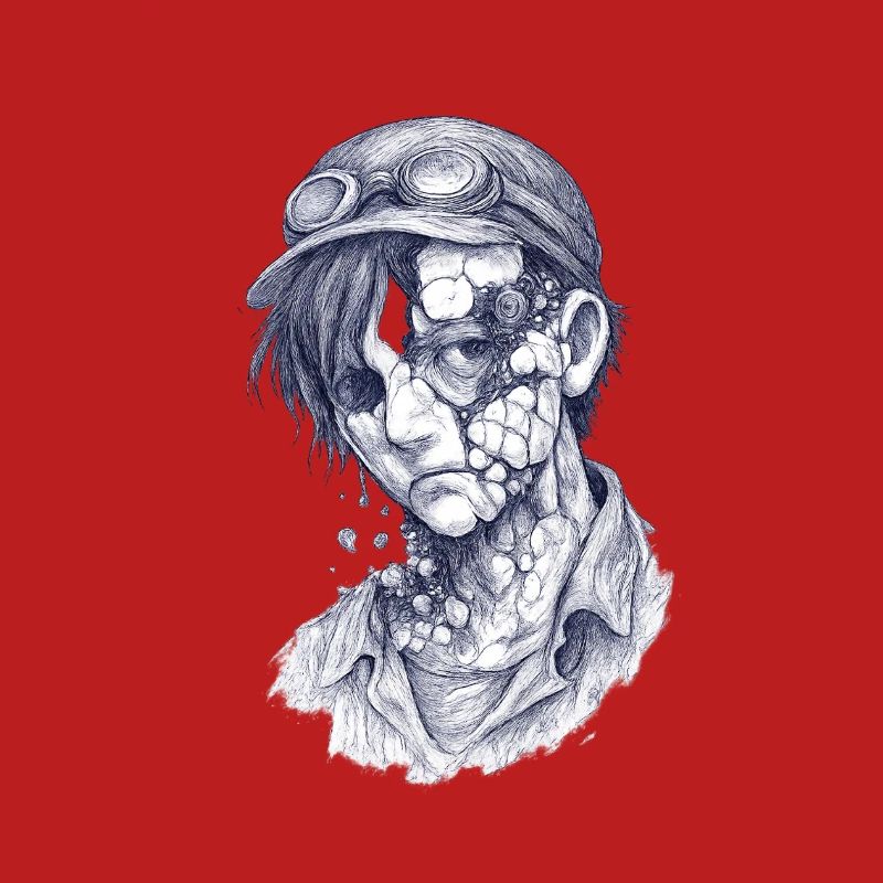 Zerfallener Mechaniker| Surrealer Zomie-Junge