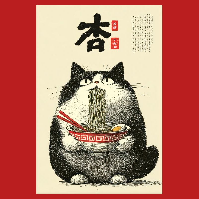 Nudelkatze Ukiyo-e Bowl
