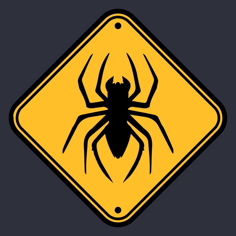 shield warning caution hazard caution zone spider