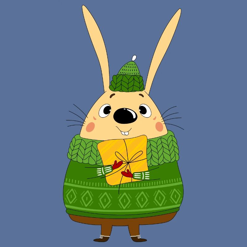 Rabbit and gift box
