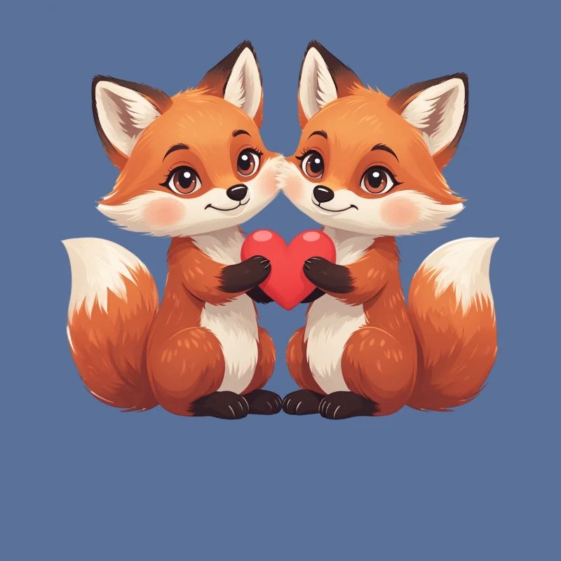 Fuchspaar mit Herz