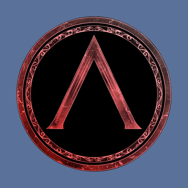 Symbole Sparta Lambda Feu celtique rouge