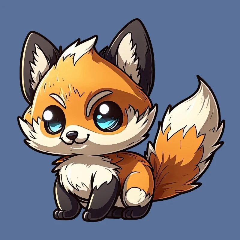 Mignon bébé renard chibi