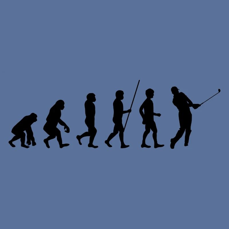 Golfer Golfen Golf Evolution schwarz