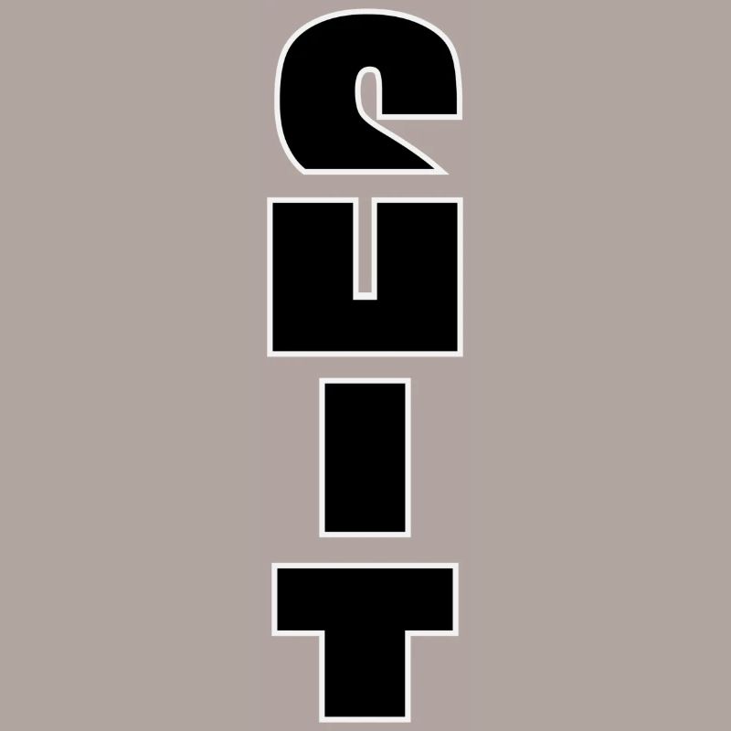 Texte vertical de merde