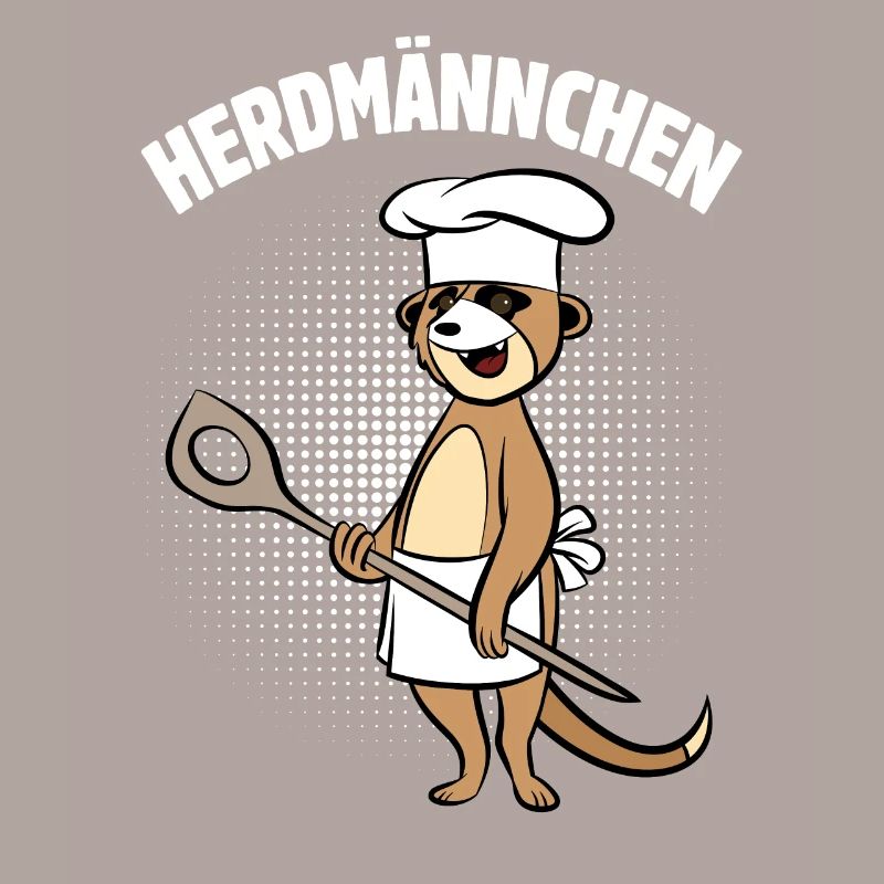 Herdmännchen - Erdmännchen mit Kochlöffel