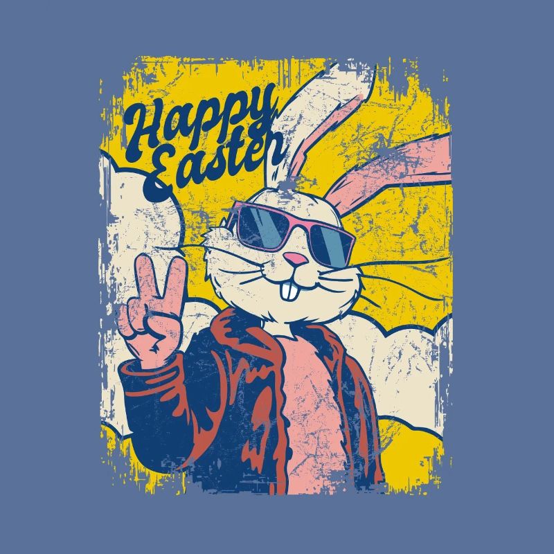 Happy Easter - Cool Easter Bunny - Easter Egg