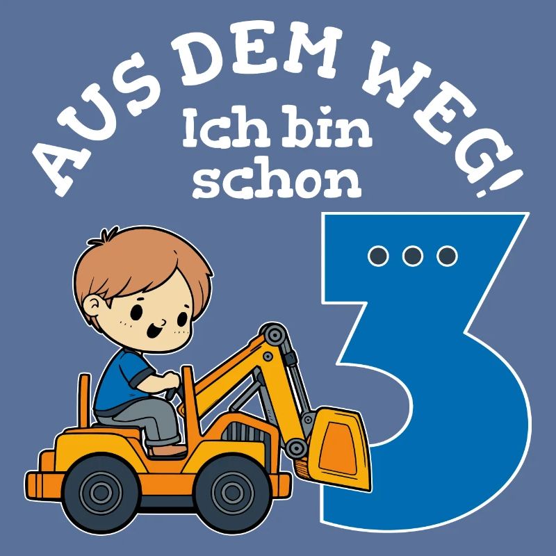 3. Geburtstag Bagger Junge