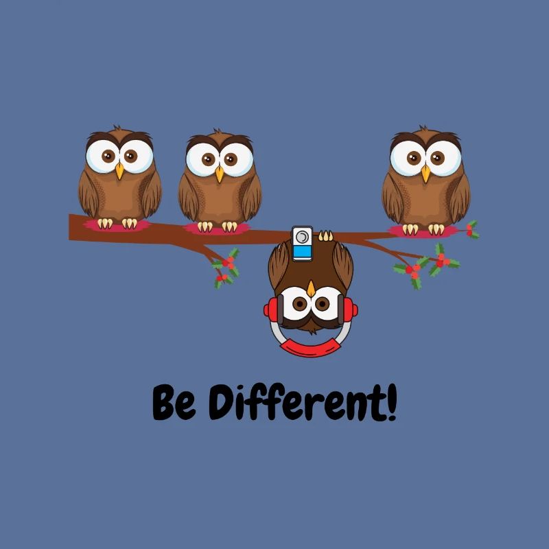 Be different - Süßes Eulen Fun Vogel Geschenk süß