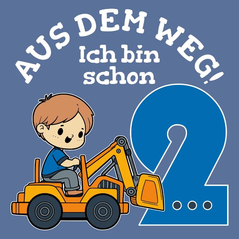 2. Geburtstag Bagger Junge