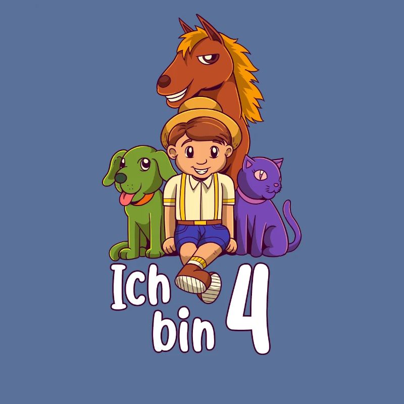 Geburtstagsshirt Bauernhof - 4 Geburtstag Junge