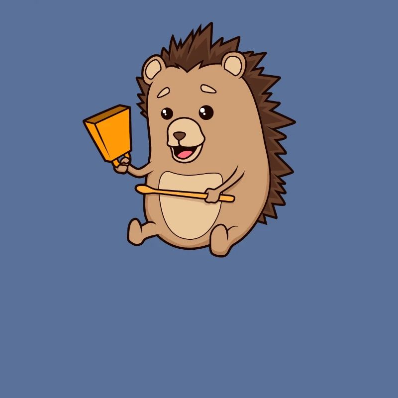Comic Hedgehog joue aux cloches de vache