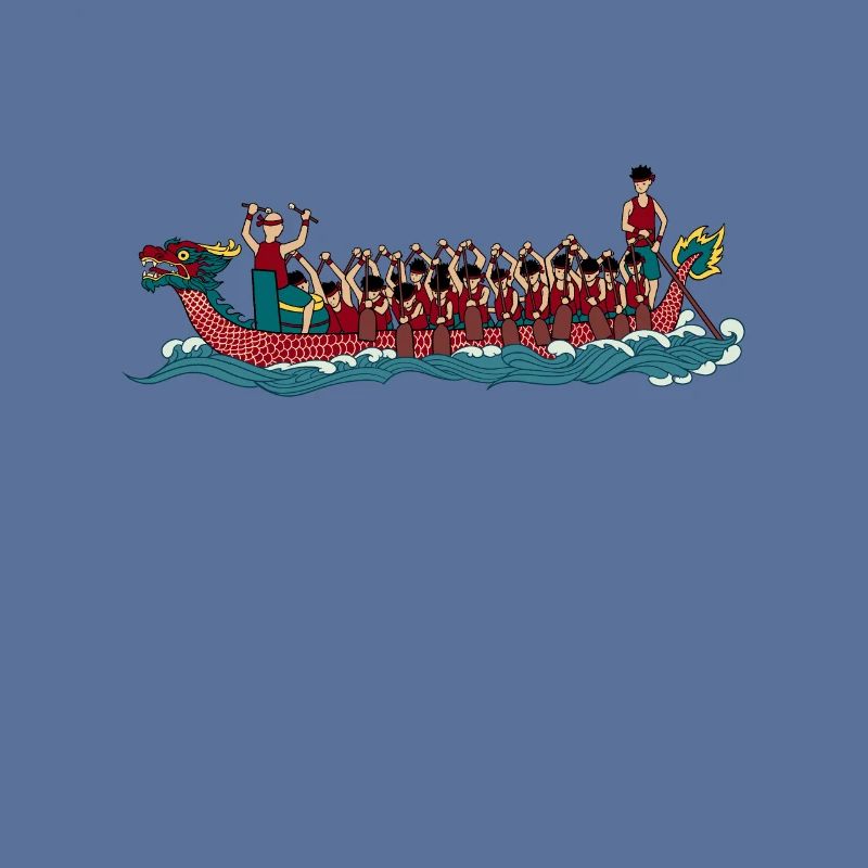 Zeichnung eines 20 Mann Drachenboot
