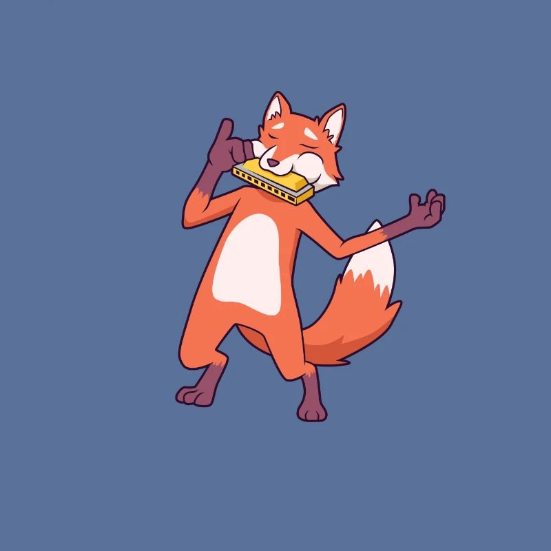 Fox joue de l’harmonica