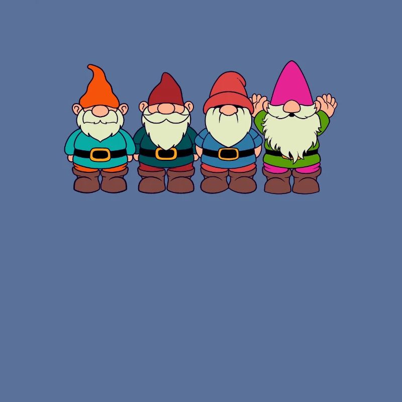 4 Gartenzwerge