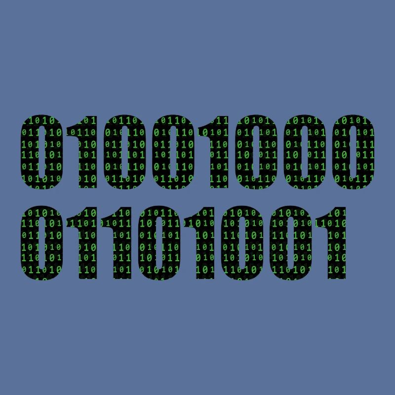 Binärcode "Hi"