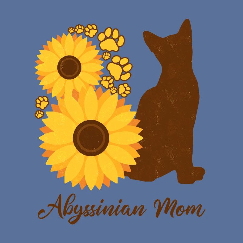 Sonnenblumenmutter - Abessinierkatze