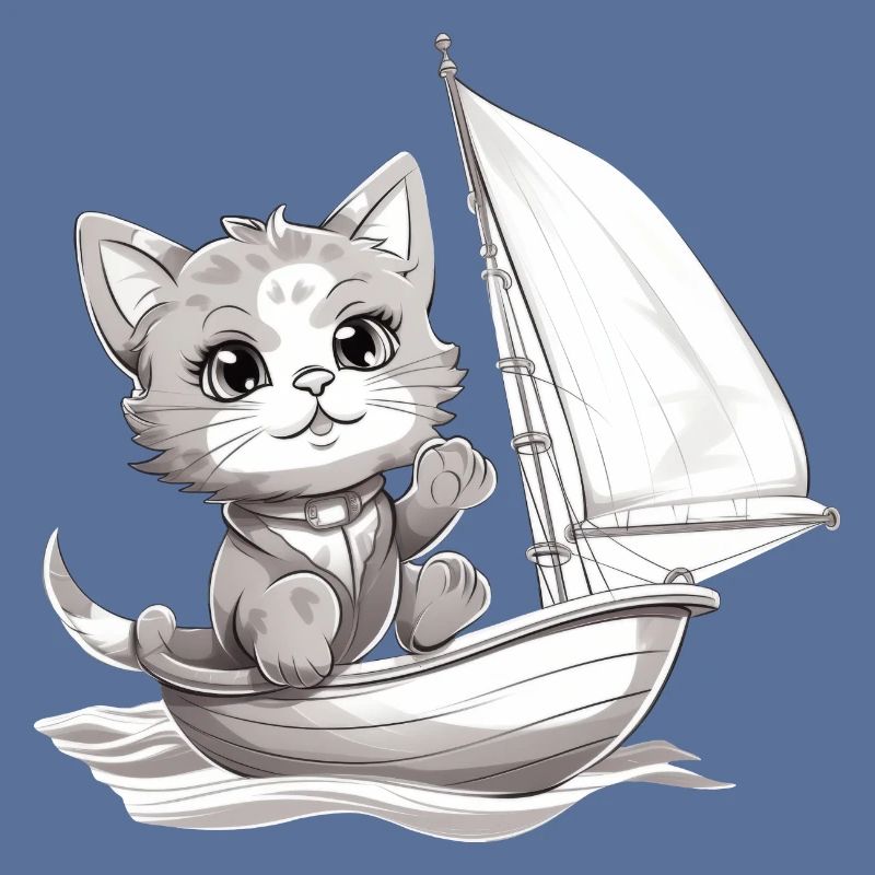 Chat à voile sur dériveur
