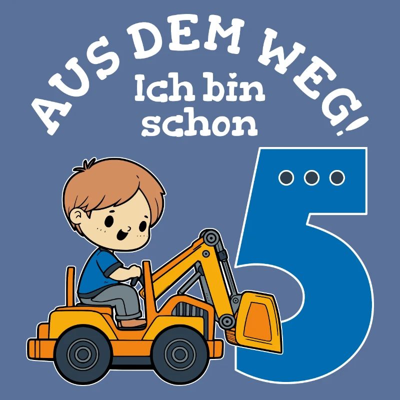5. Geburtstag Bagger Junge