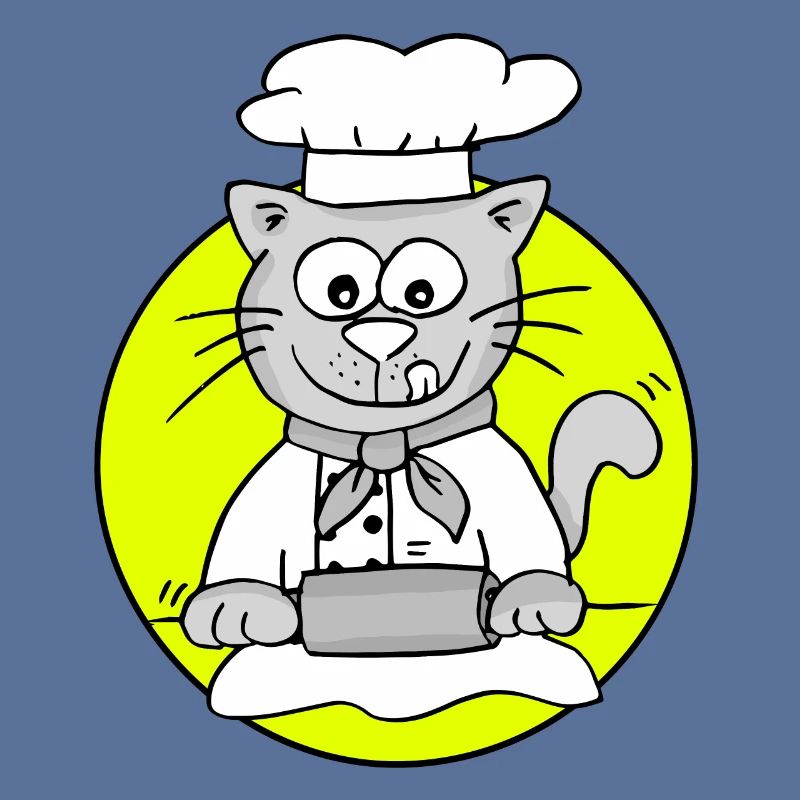 Retro Baker Cat - Profession Baker