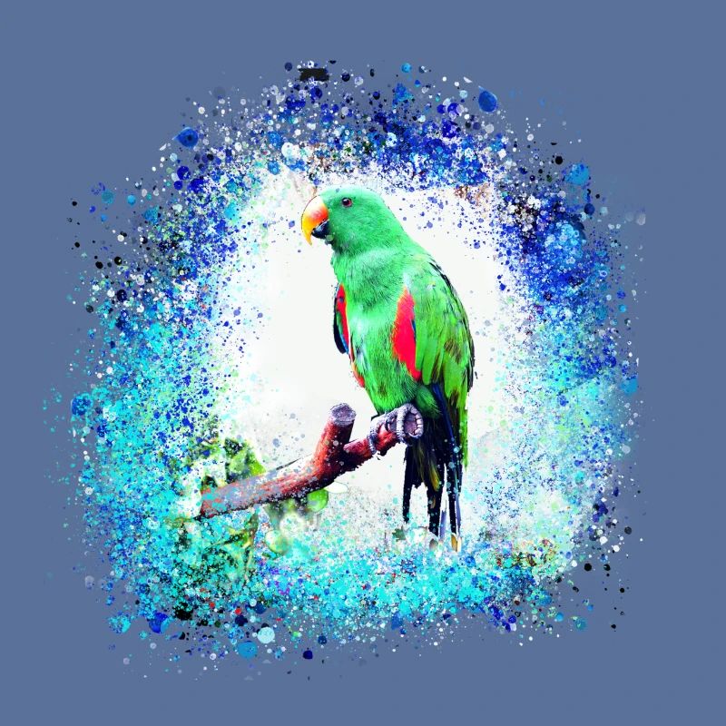 perfich ara,oiseau,graffiti,mint,bleu,brush,spray