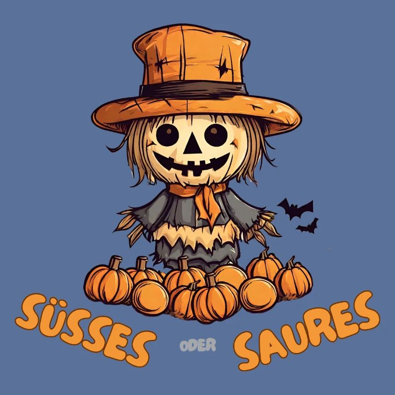 Süßes oder Saueres Halloween Vogelscheuche