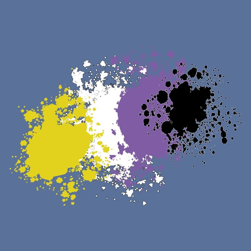 Non-binary pride blobs