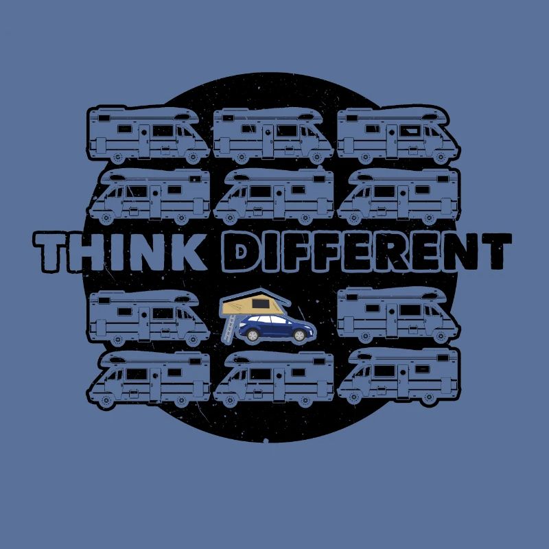 "Think Different" Dachzelt Camper Geschenkidee