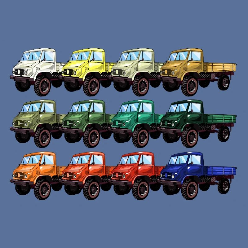Farbpalette Unimog - Oldtimer - Regenbogen anders