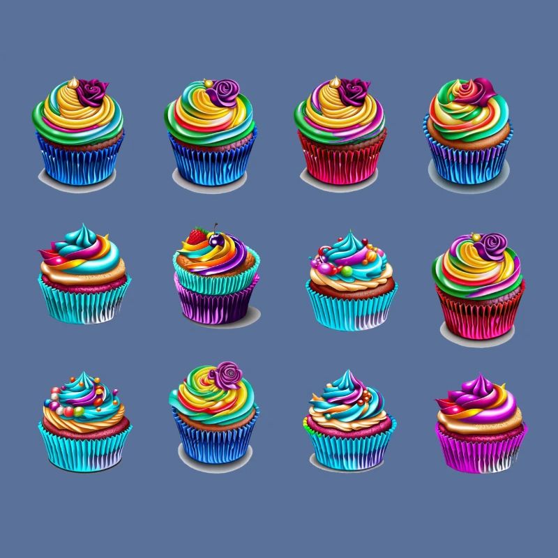 Bunte Muffins einfach lecker