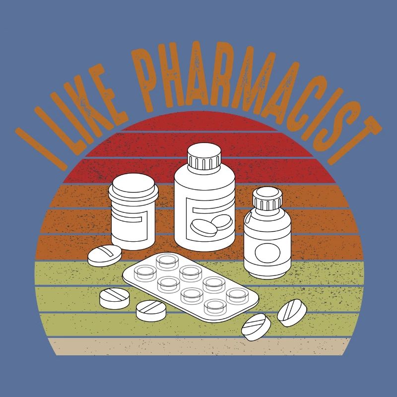 future vintage retro pharmacist pharmacy tech