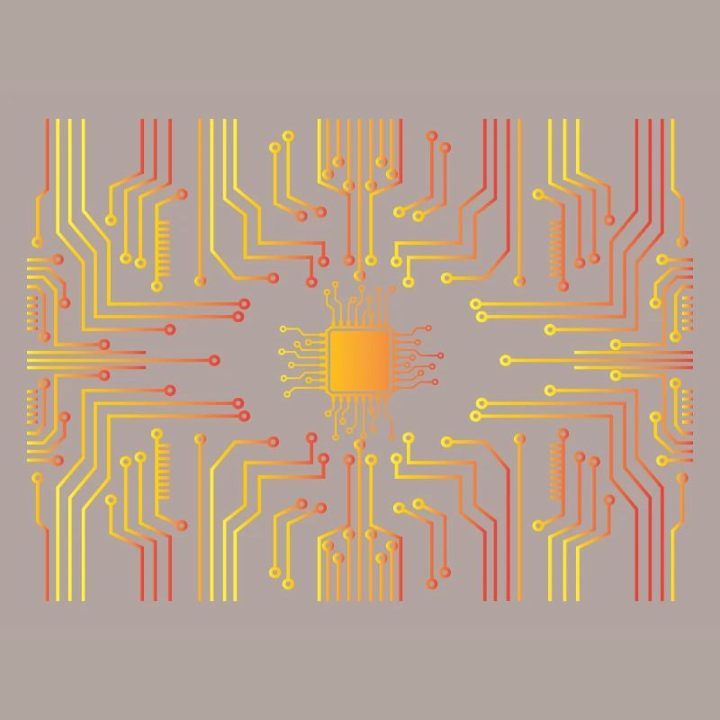 Circuit board core CPU heart pc coder geek