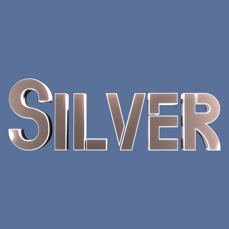 Silver Stylized Text