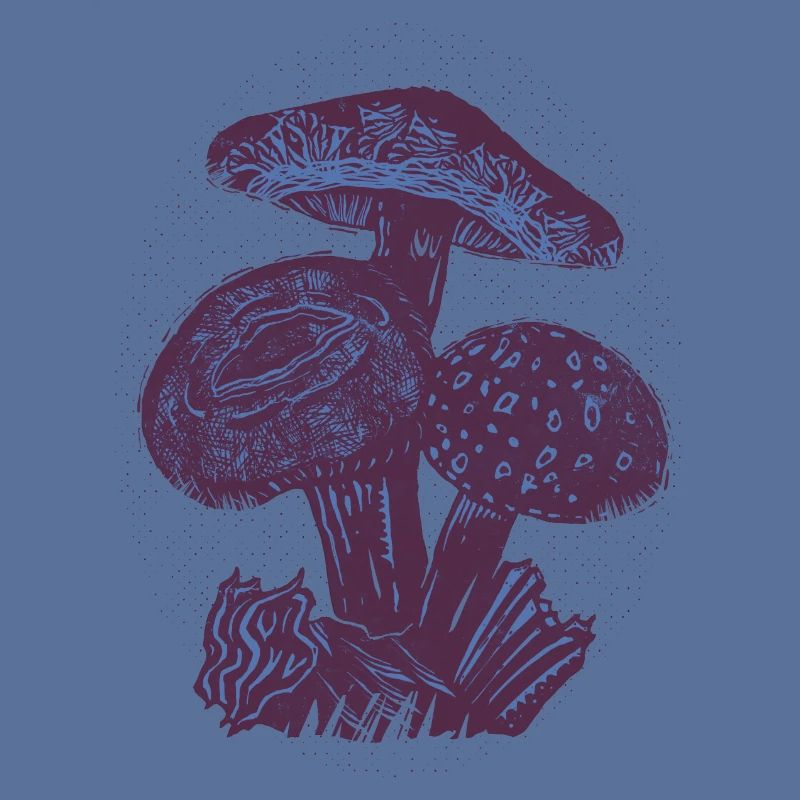 Pilze Linocut