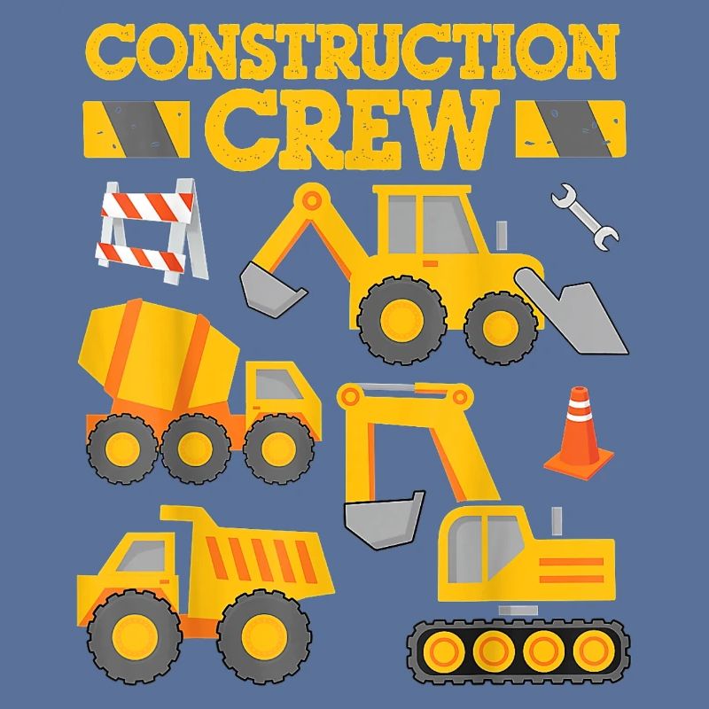 Construction Crew Worker Excavator Equipment Gift