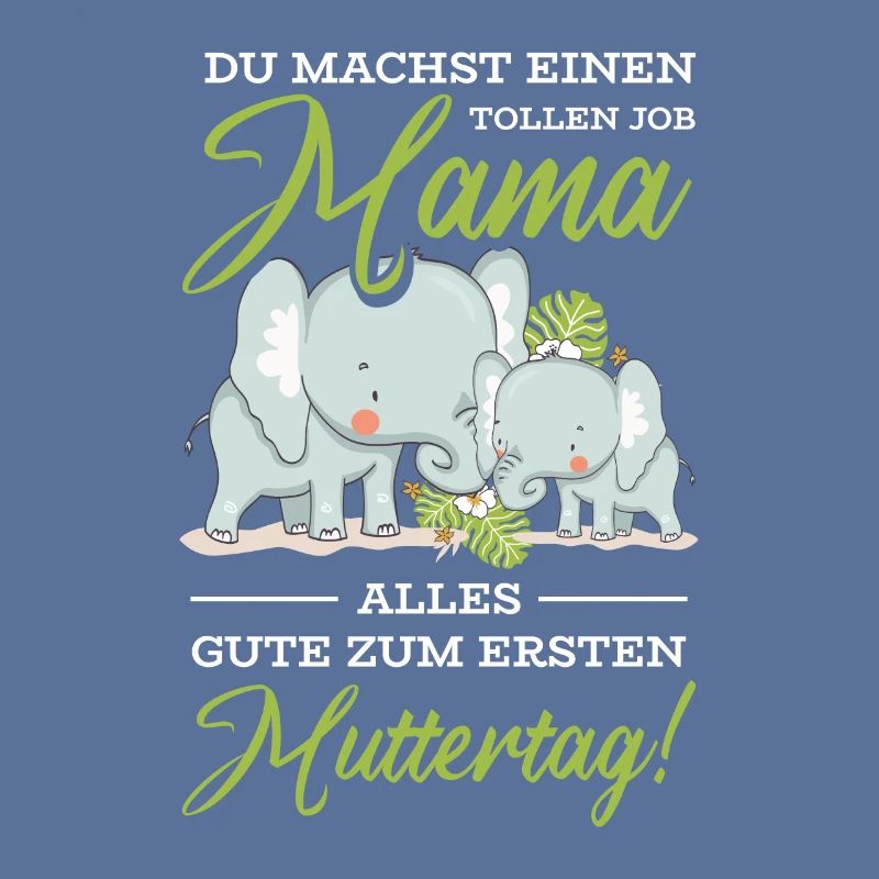 Muttertag Mutter Mummy Elefant Spruch Geschenk