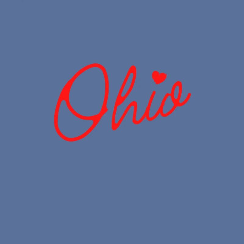 Mignon Ohio Red Script OH Carte Accueil Buckeye State