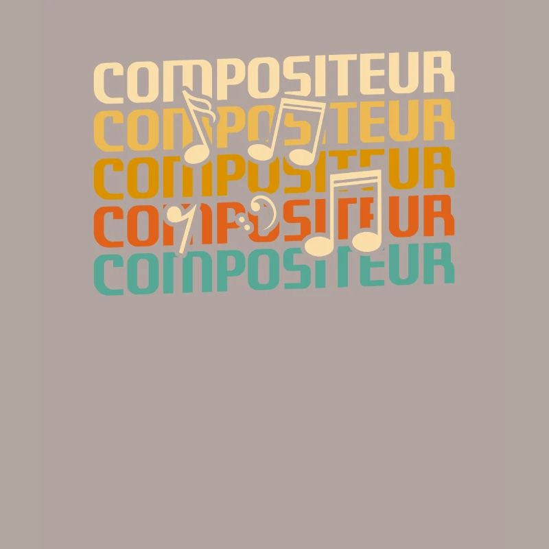 Retro Compositeur Composition Musicale