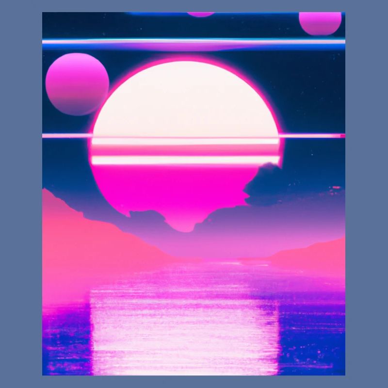 Vaporwave Sun Synthwave Sunset