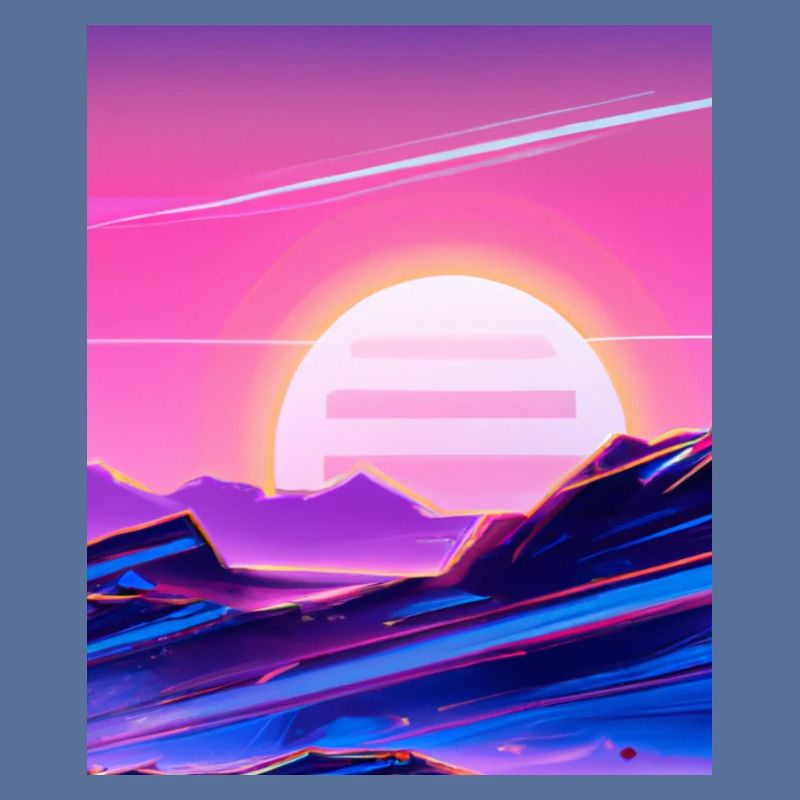 Vaporwave Sun Synthwave Sunset