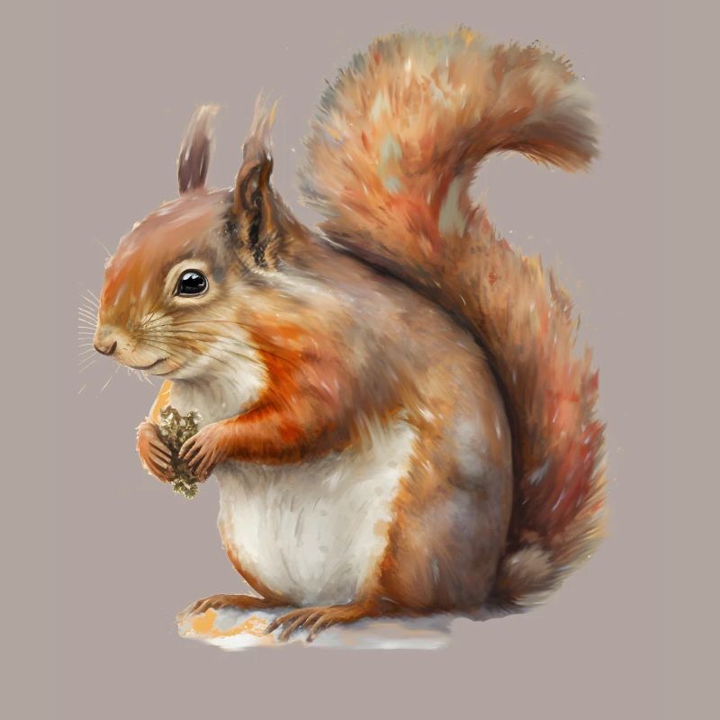 Squirrel, funny tree mouse